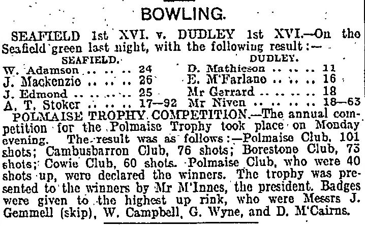 Additional newspaper clipping from 1914